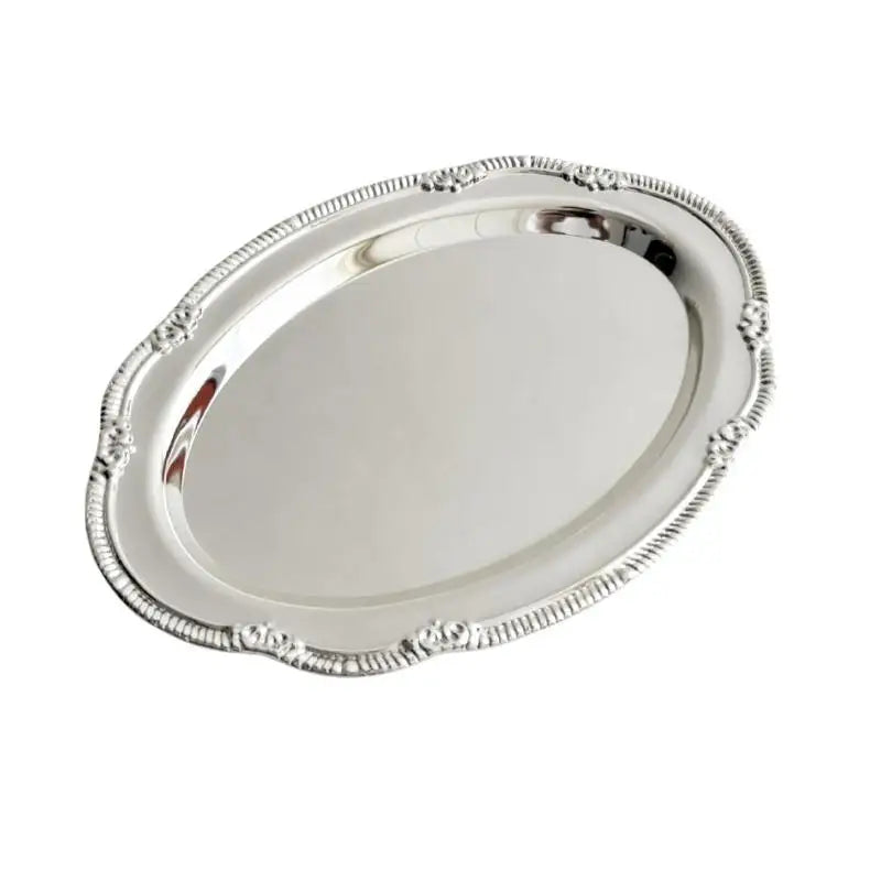 Embossed Oval Serving Tray