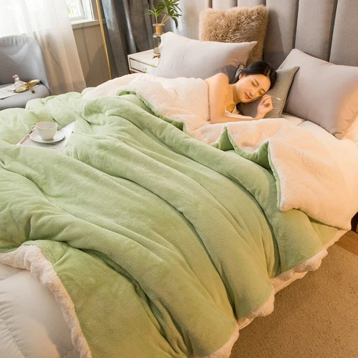 Double Sided Lamb Fluff Blanket