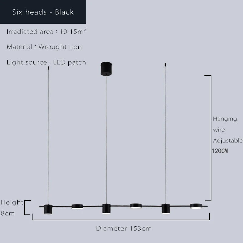 Modern LED Linear Bar Pendant Light
