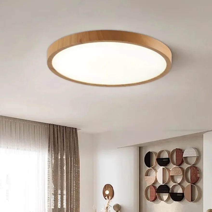 Ultrathin Wood Grain LED Ceiling Light