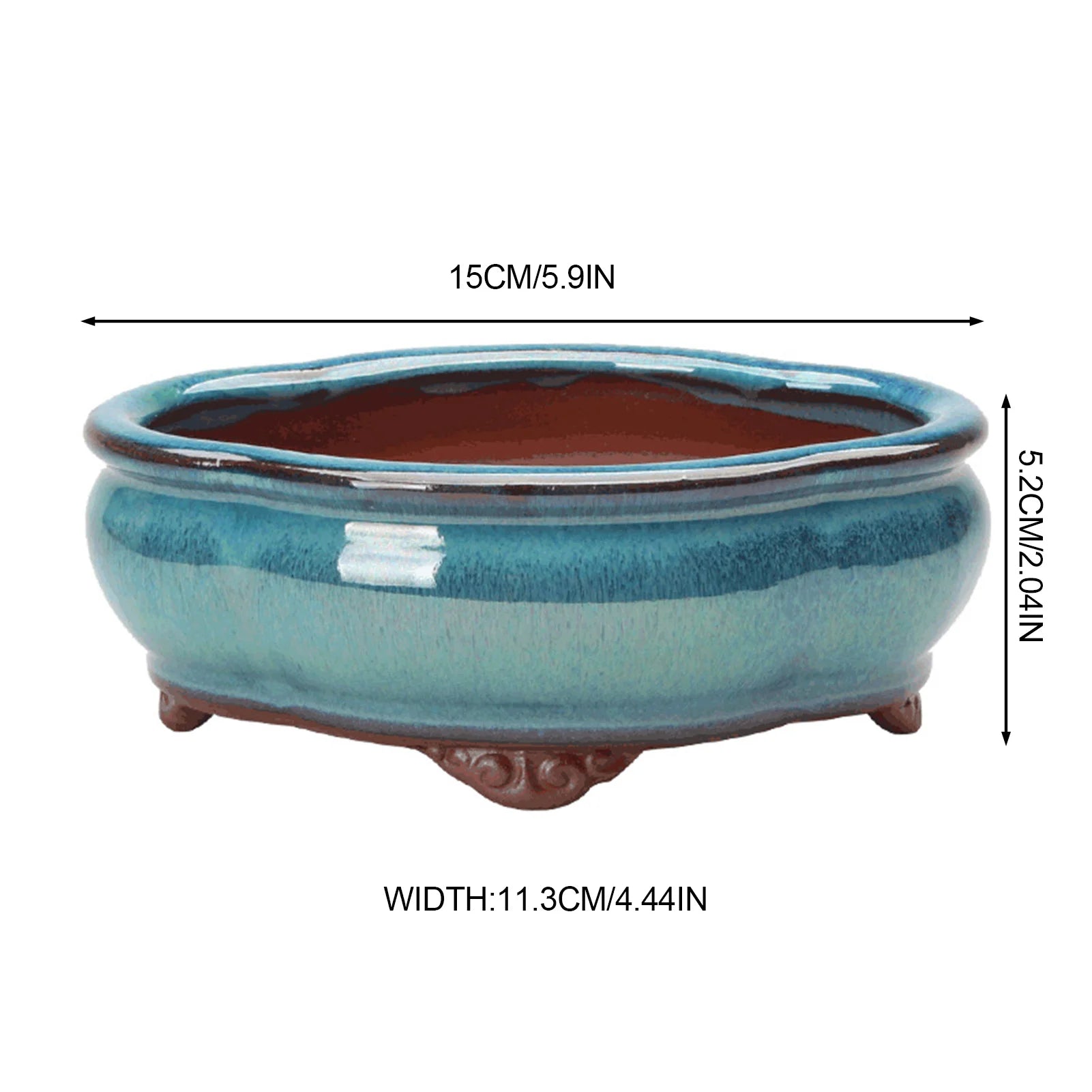 Ceramic Garden Planter Pots Elegant Breathable Rough Pottery Bonsai
