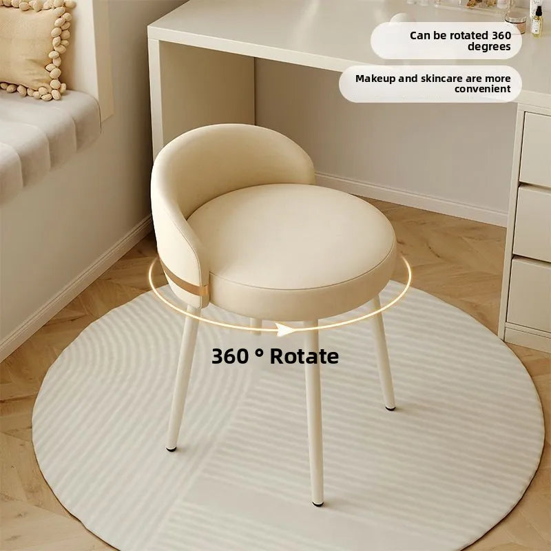 Modern Swivel Vanity Stool, 360 Rotating