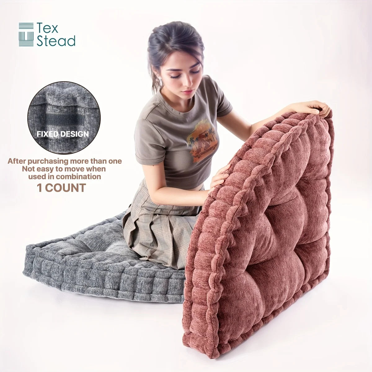 1 count Triangle cushion，Reading pad，Triangular shape with insert，Chair/Floor/Sofa/Outside Cushion
