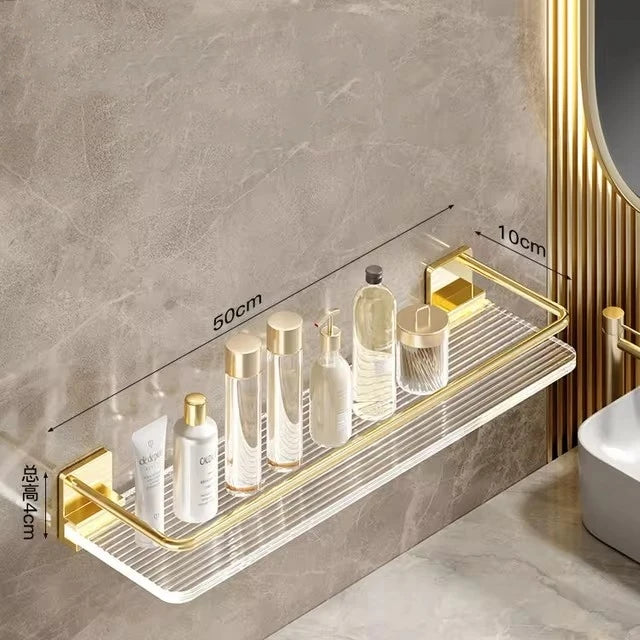 Punch-free Acrylic Bathroom Shelf