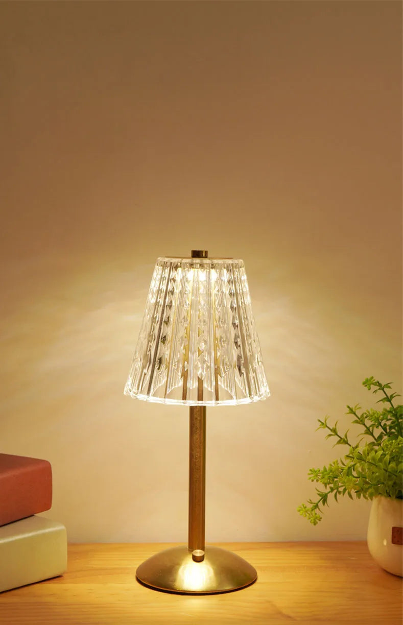 Luxury Diamond Crystal Bedside Table Lamp