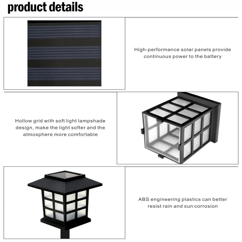 8 Pack Solar Pathway Garden Lights Outdoor Waterproof Landscape