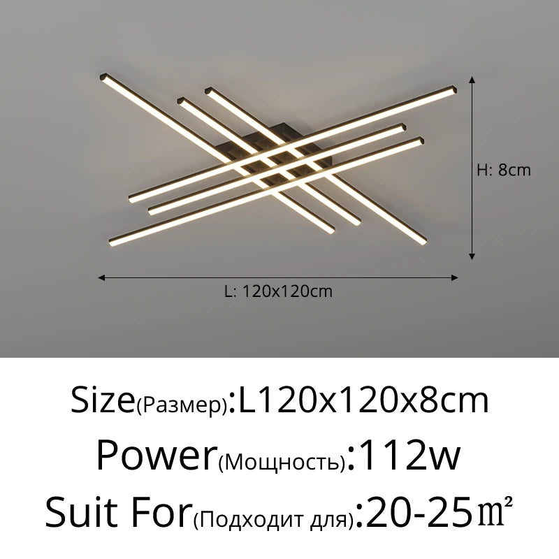 Geometric Black Ceiling Chandelier