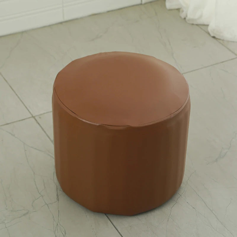 Stretch PU Leather Ottoman Cover