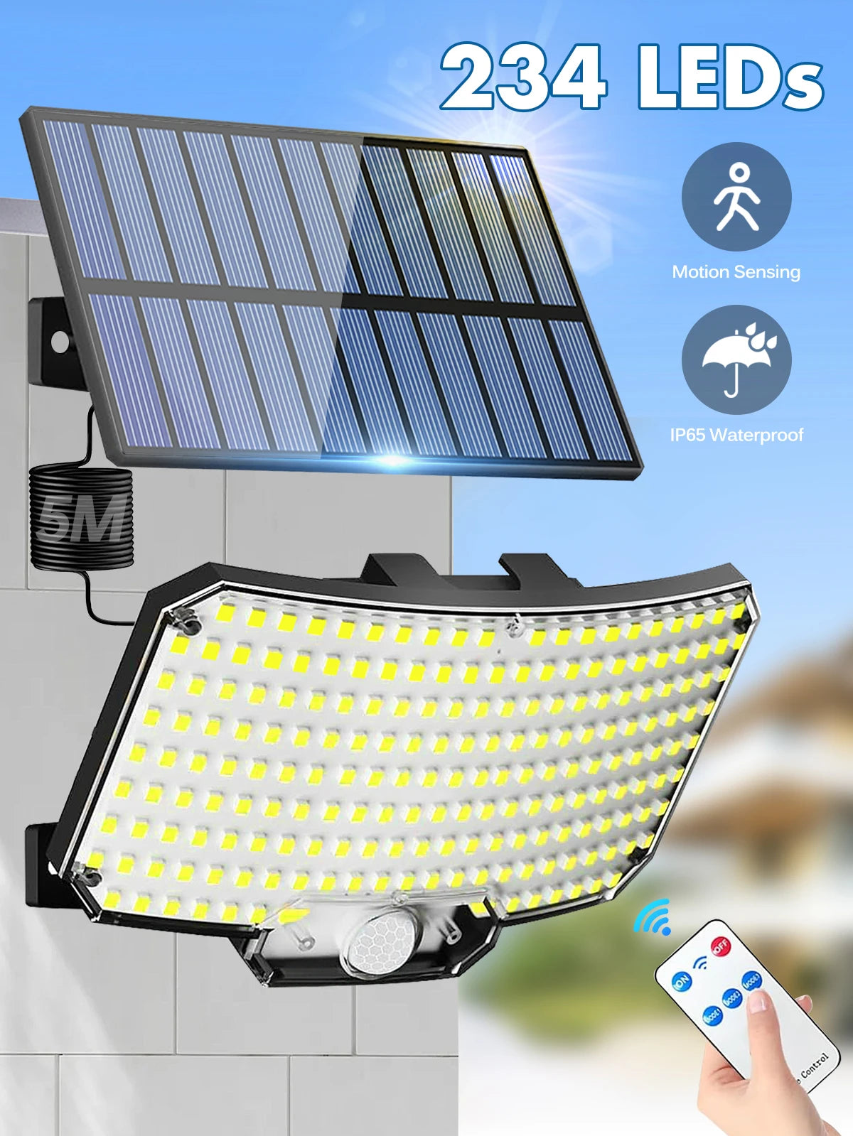 Solar Motion Sensor Flood Light