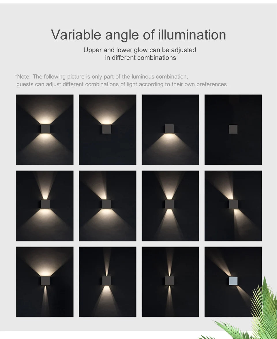 7W LED Wall Lamp, Waterproof, Indoor and Outdoor