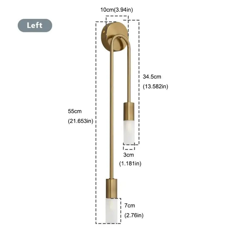Black Gold Minimalist Wall Lamp