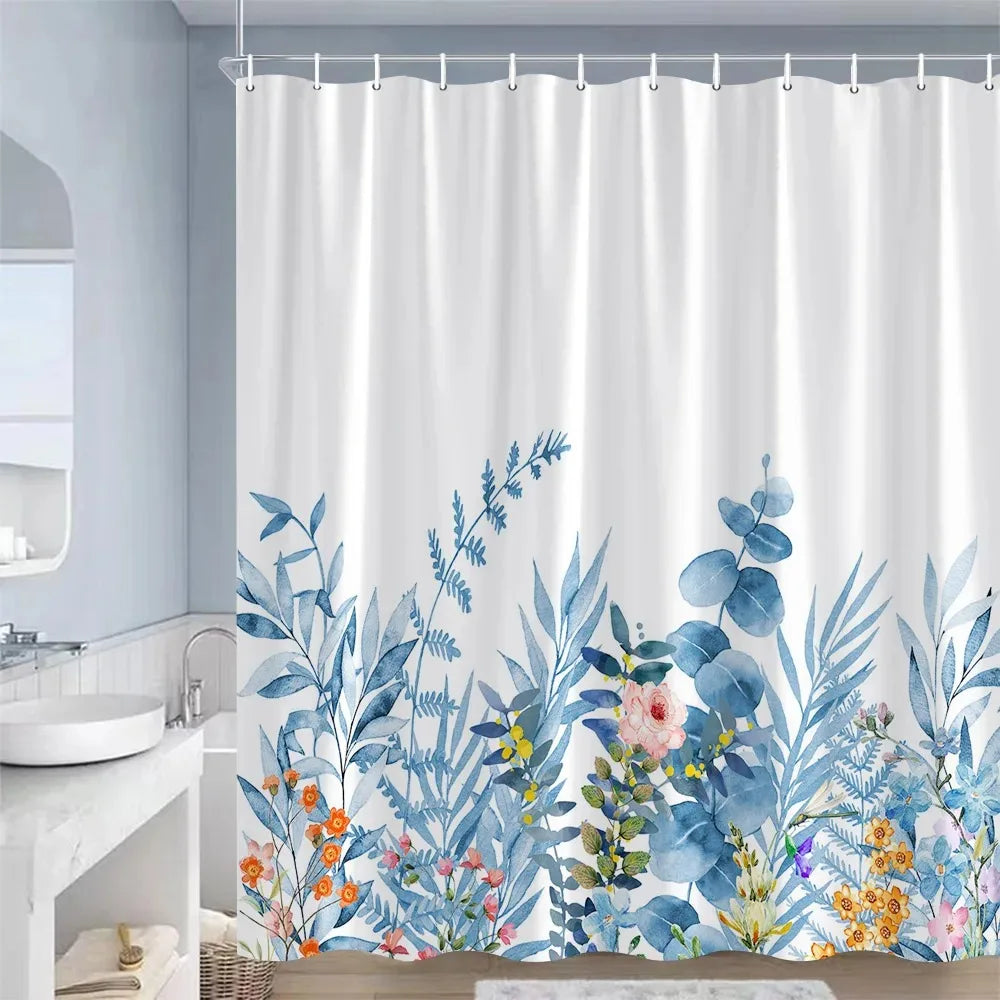 Watercolour Botanical Shower Curtain