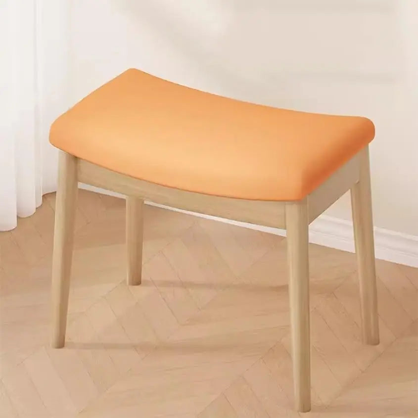 Saddle Cushion Vanity Stool with Storage