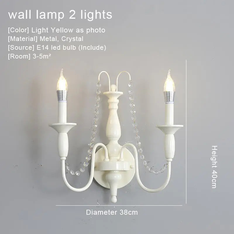 Modern 6-Light Crystal Chandelier LED Ceiling Light with E14 Bulb Base