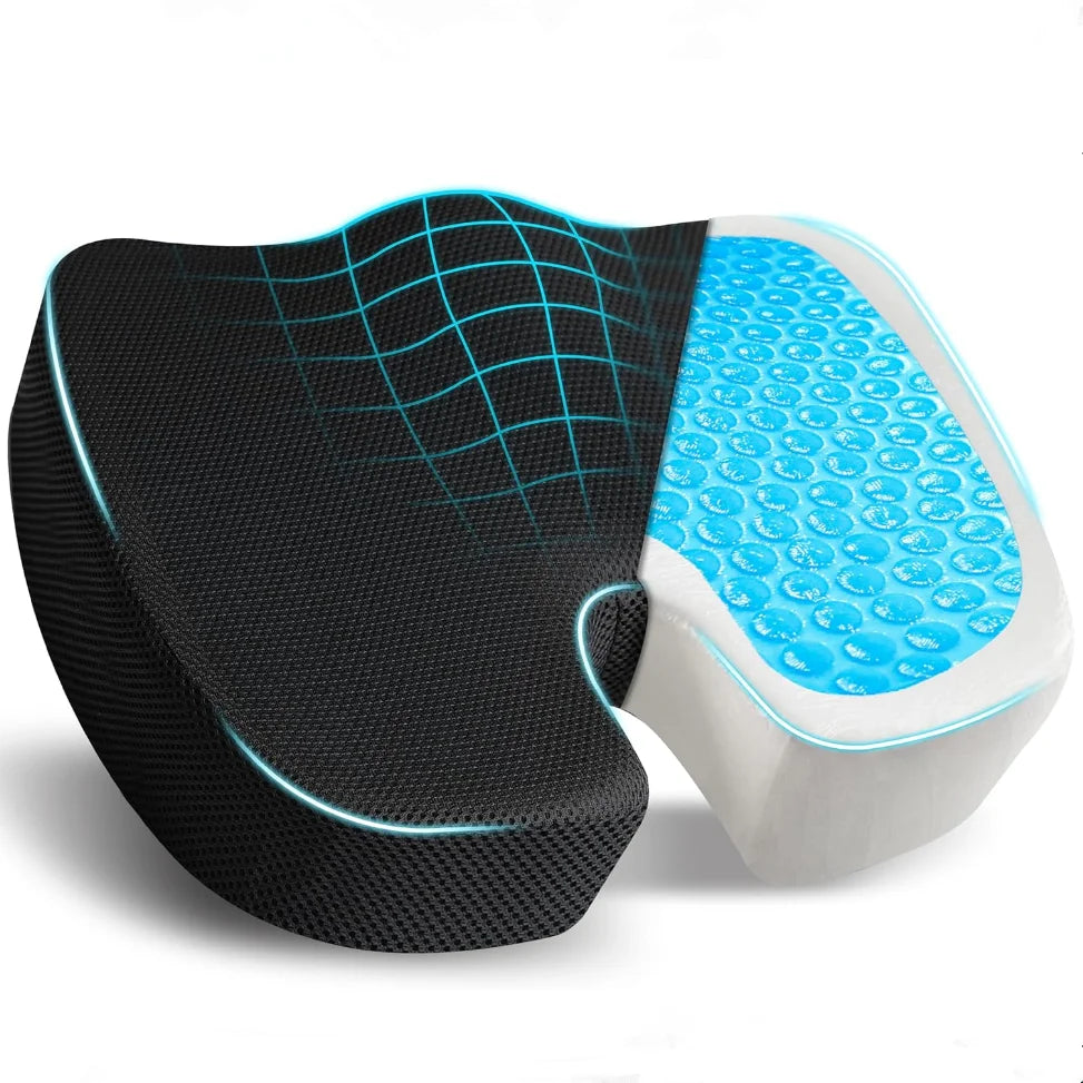 Gel Orthopedic Memory Cushion Foam U Coccyx Travel Seat Massage Car