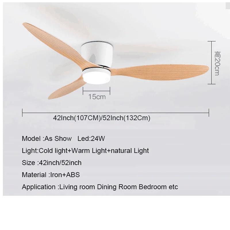Quiet DC Motor Ceiling Fan