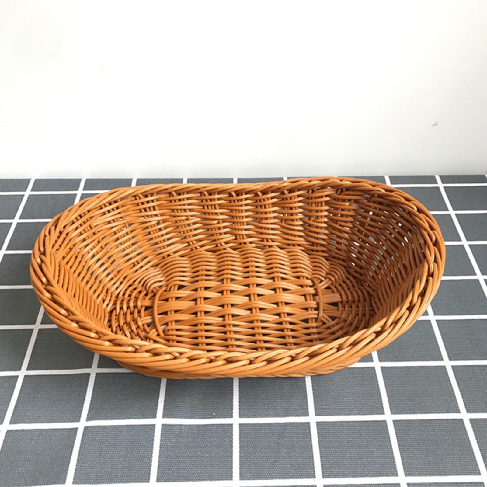 Oval Woven Wicker Bread Basket