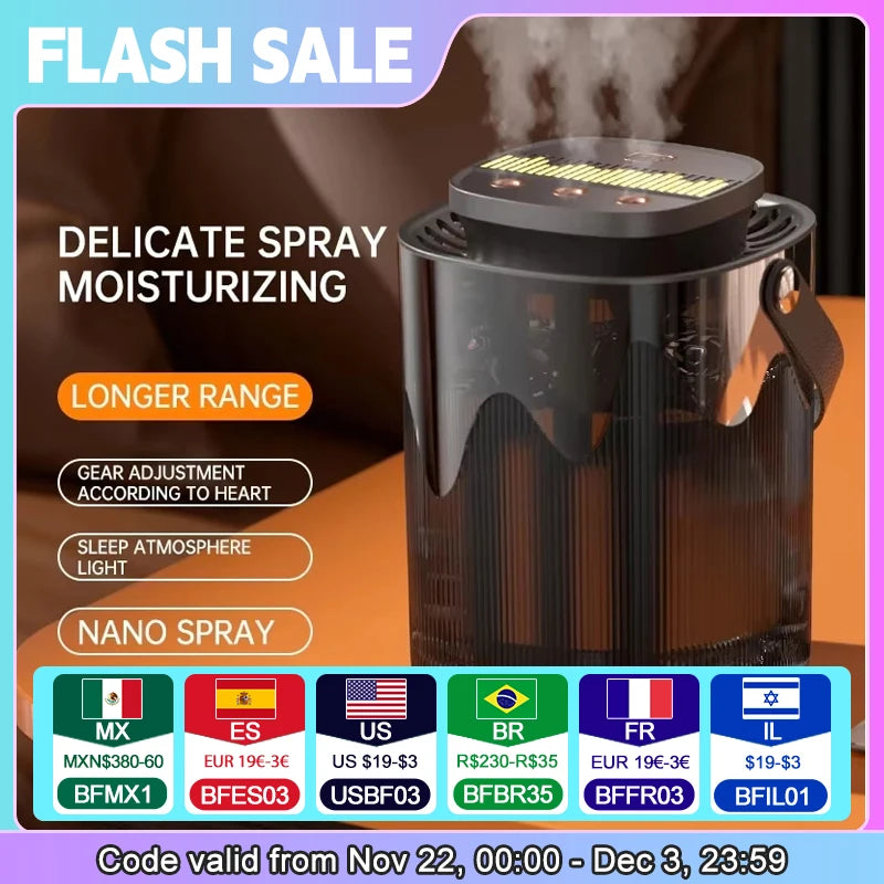 Air Humidifier 3L Large Capacity Atomizer USB Home Office Diffuser