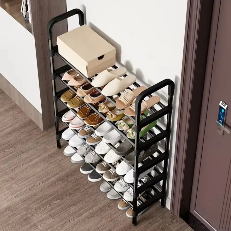 Shoes Organizer Multilayer Shoe Rack Metal Housing Entrance Rental Shelf Space Saving For Living Room And Dormitory Shoe Rack