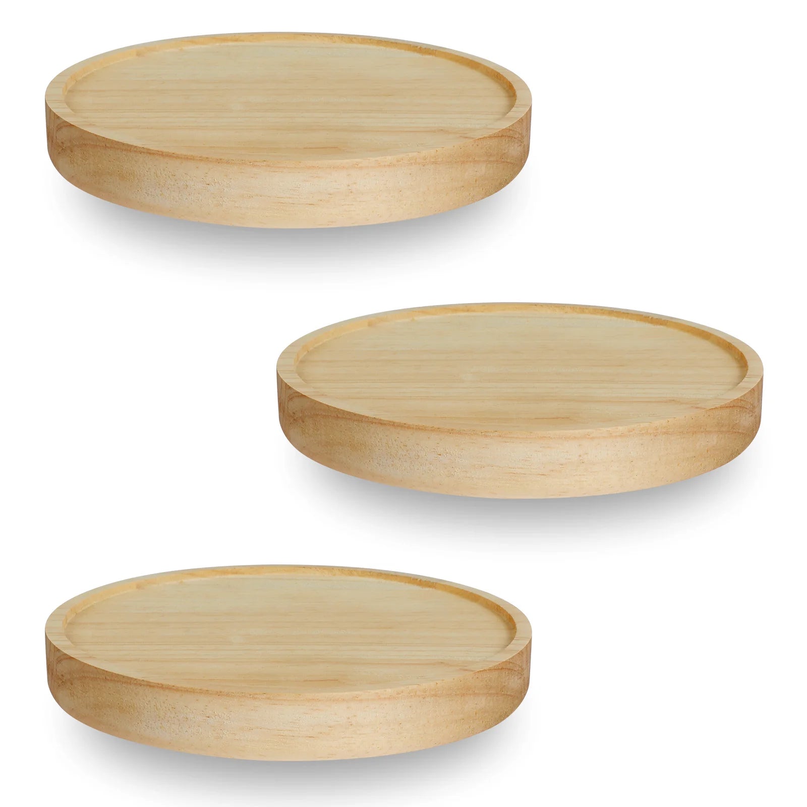 Round Oak Wall Shelves, Set of 3 or 6