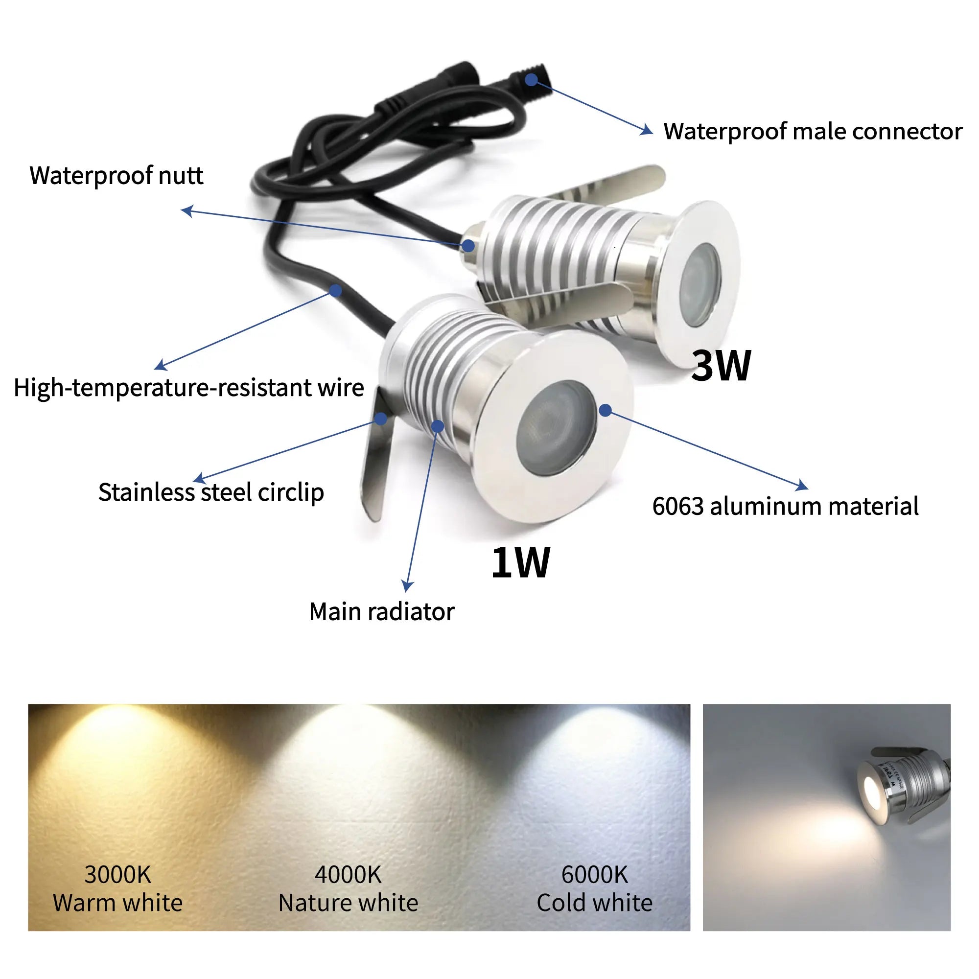 LED Underground Light Inground Light Waterproof Recessed