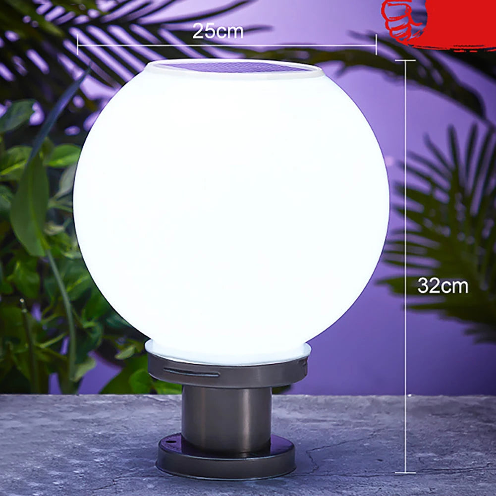 Solar Light Outdoor Fixtures Courtyard Garden Lawn Street Lights Round