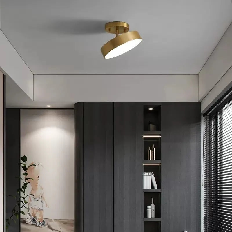 Nordic Copper Round Ceiling Light