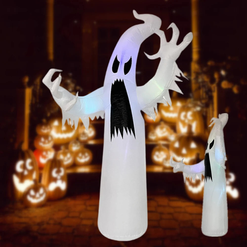 Inflatable White Ghost with LED Lights