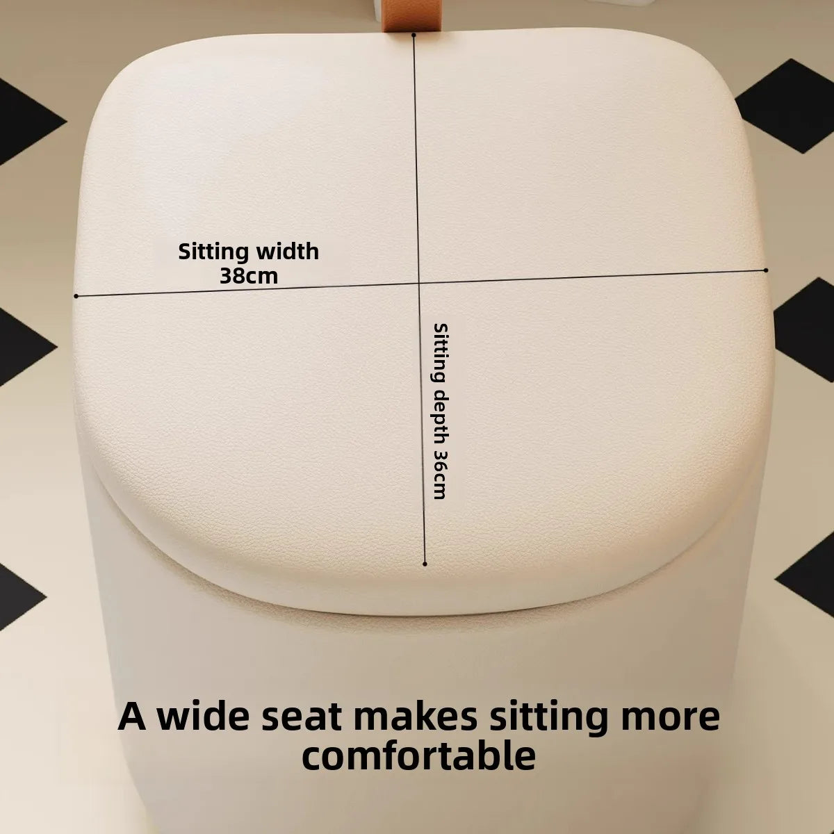 Storage Vanity Stool with Wheels