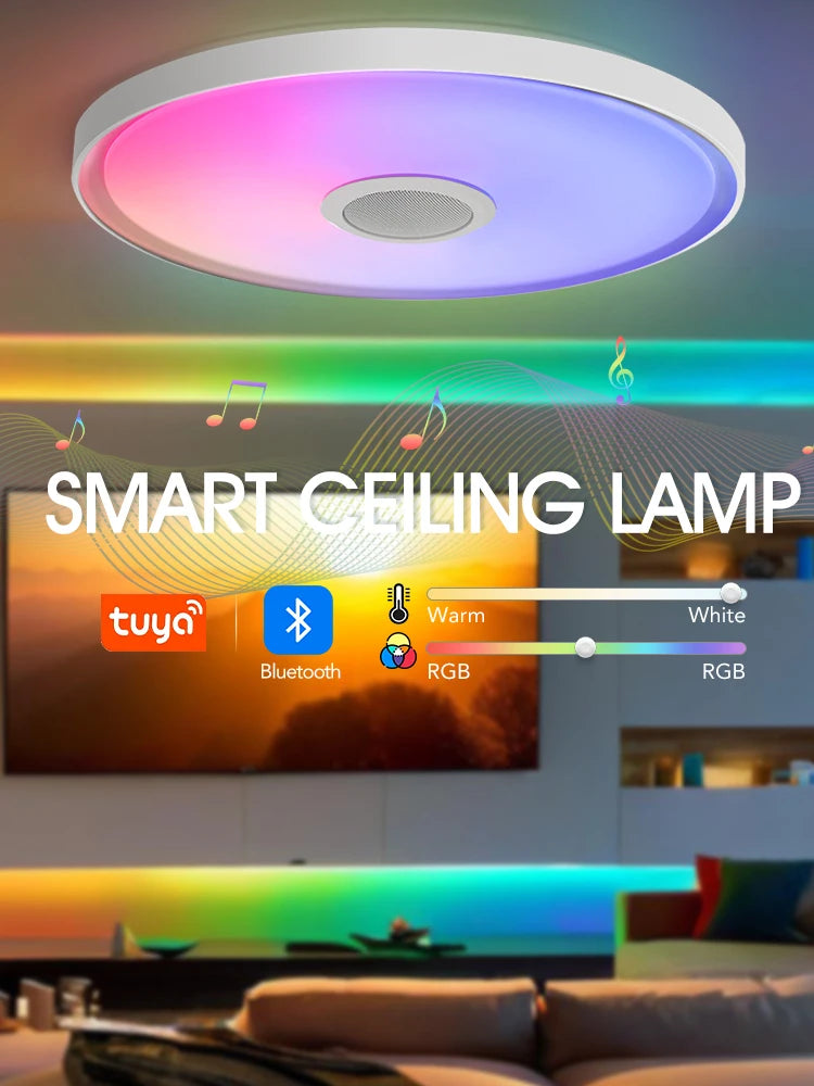 LED Smart Ceiling Lamps RGB APP Remote Control Dimming Modern