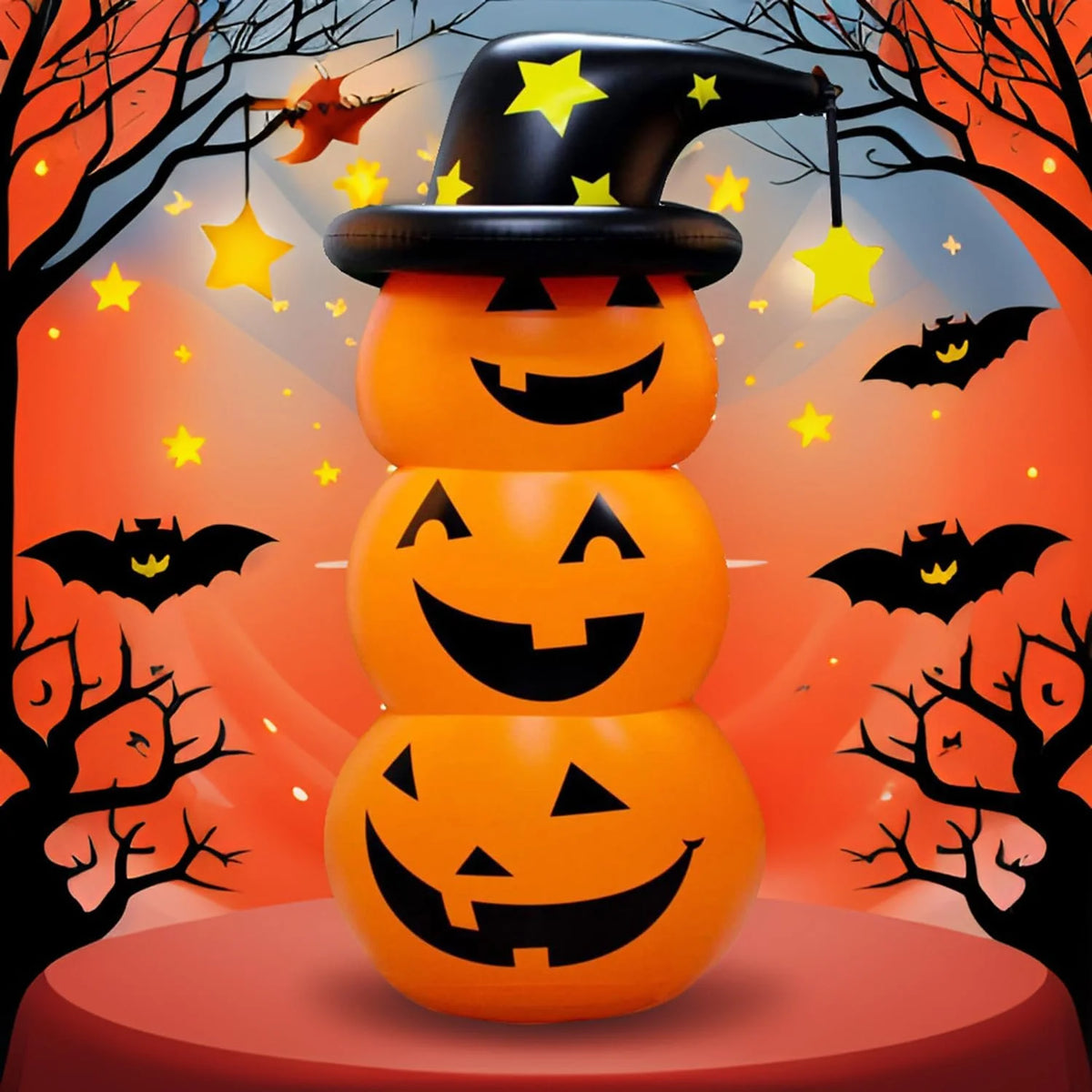 Inflatable Pumpkin and Ghost Tumbler