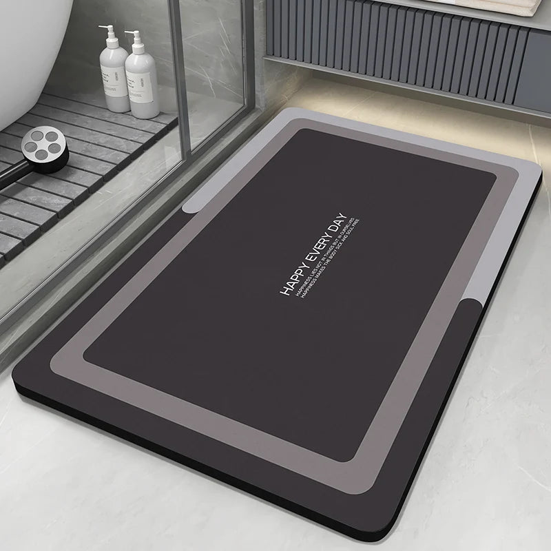 Diatomaceous Earth Bath Mat Bathroom Rug Absorbent Non-slip Floor Foot