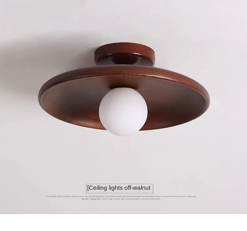 Walnut Wood G9 Ceiling Light