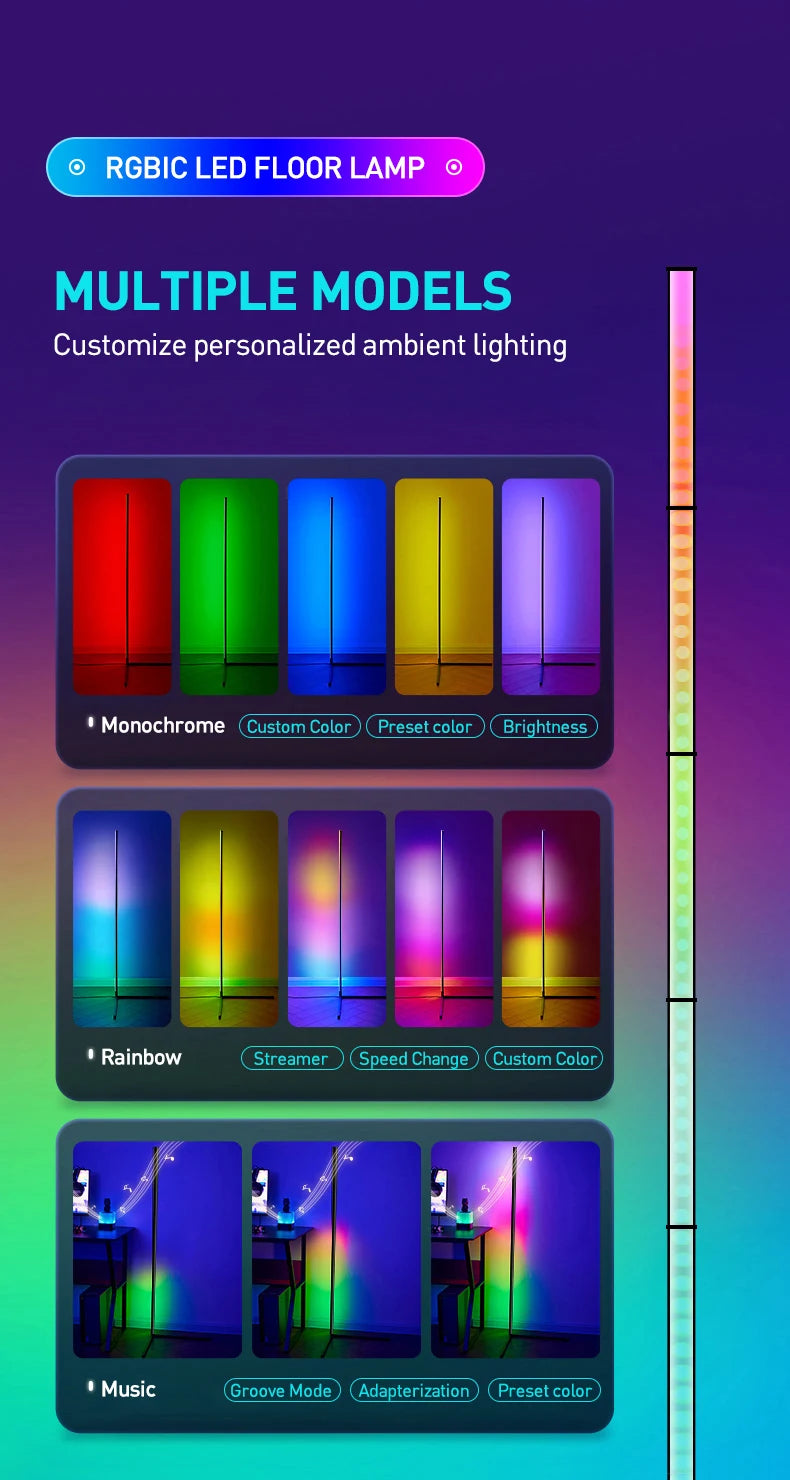 Smart APP RGB Corner Lamp 180cm