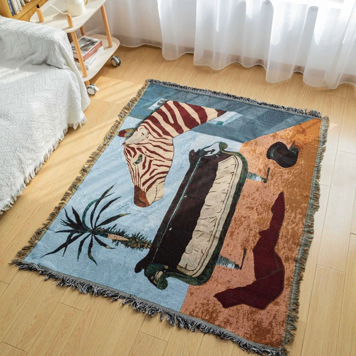 Leopard Jacquard Knit Throw