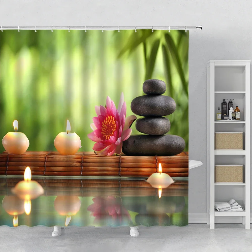 Zen Garden Bamboo Shower Curtain