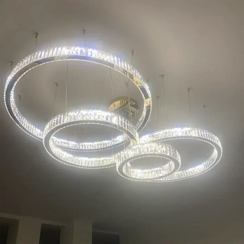 Modern Gold Luxury Crystal LED indoor Chandelier Bedroom Living Room