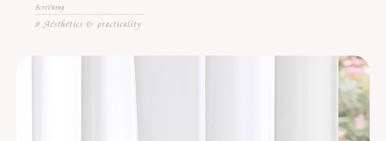 Custom Size Good Quality Cat-Proof White Tulle Sheer Curtains