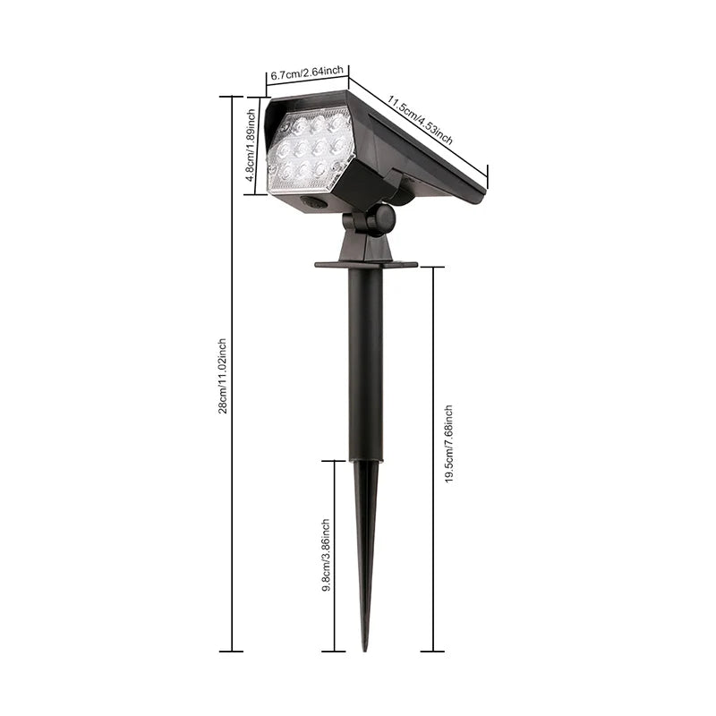 Adjustable Solar Spotlight