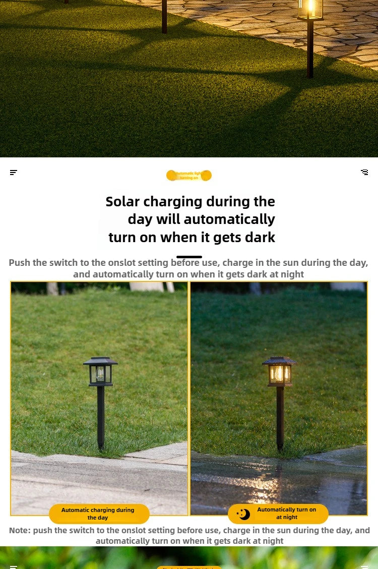 Outdoor Solar LED Ground Stake Light Lawn Lamp