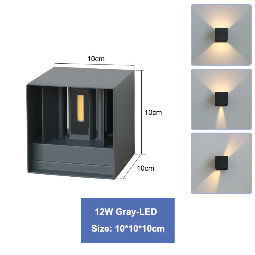 Cube Up And Down LED Wall Light