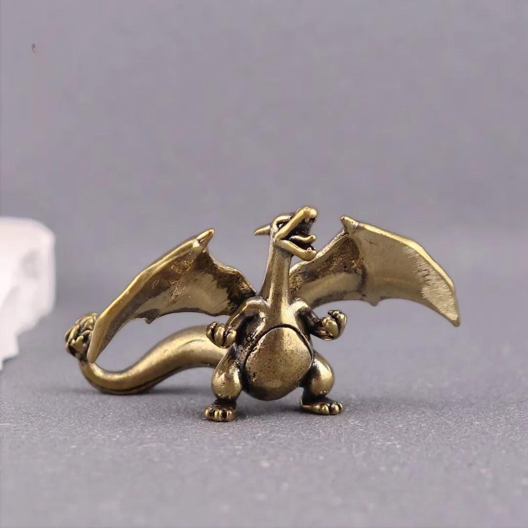 Brass Roaring Dragon Figurine