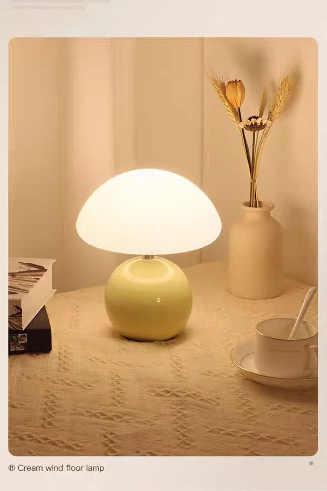 Ceramic Mushroom Bedside Table Lamp