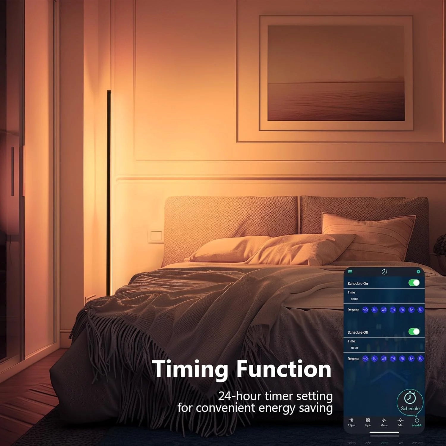 Music Sync Corner Floor Lamp