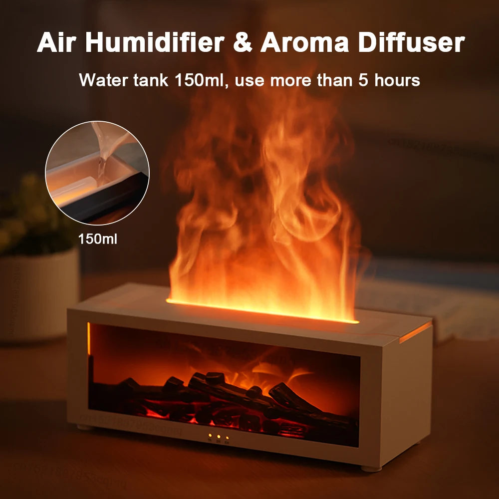 Air Humidifier Essential Oils Humidifiers Home Aroma Humidifier Flame