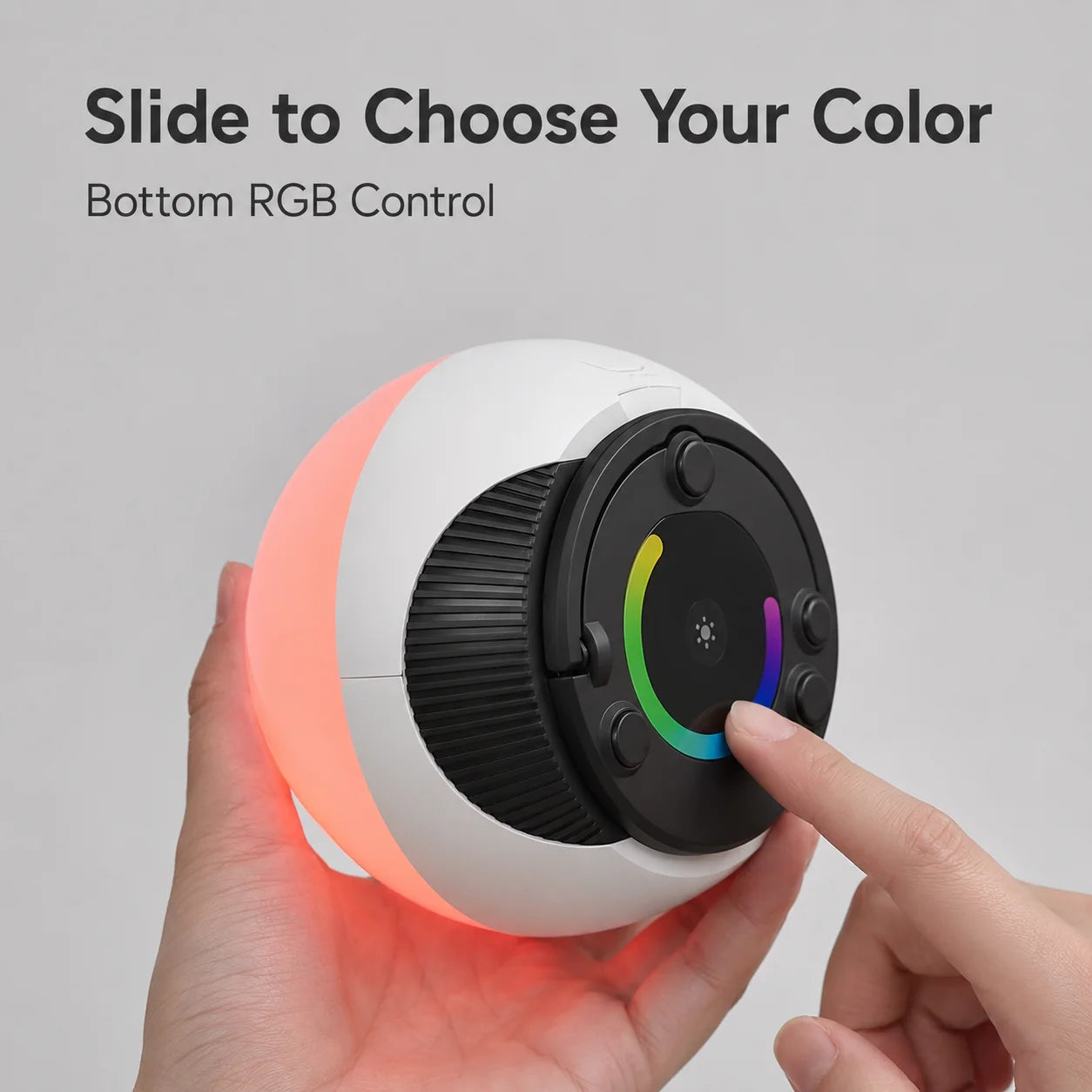 Portable RGB Camping Lantern USB-C Rechargeable LED Tent Light with Magnetic Base, Sliding Color Control, IPX5 Water Resistant for Camping Hiking Home