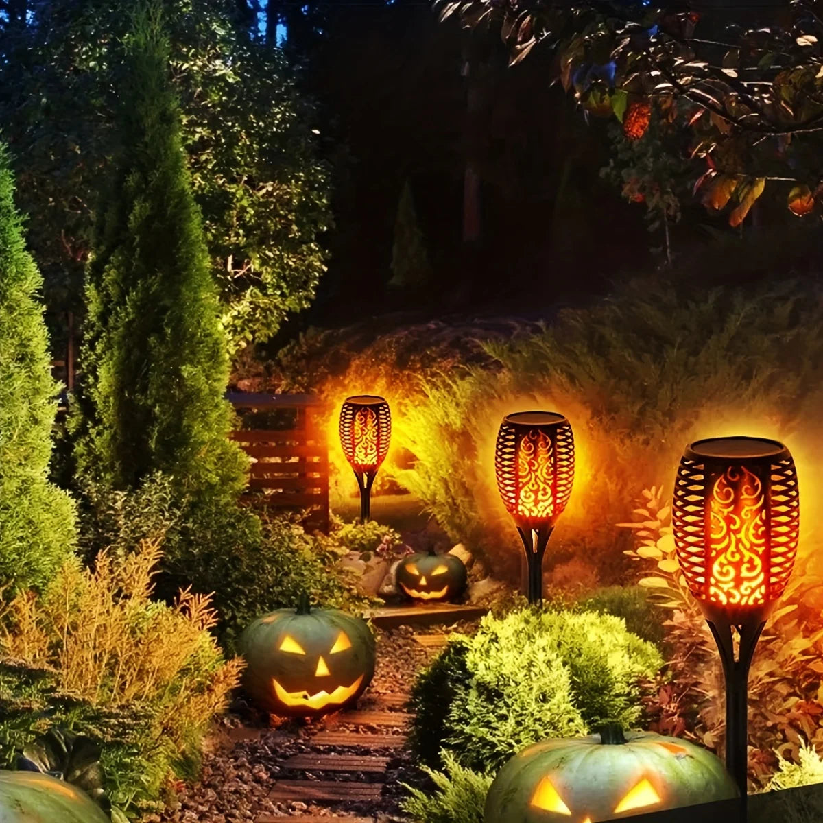 Solar Flame Torch Lights