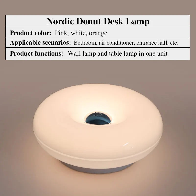 Donut Rechargeable Table And Wall Lamp