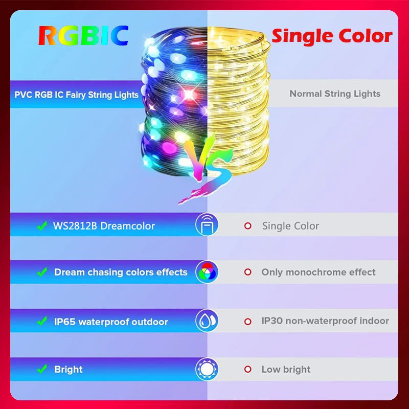 Bluetooth RGBIC Dreamcolor Fairy Lights
