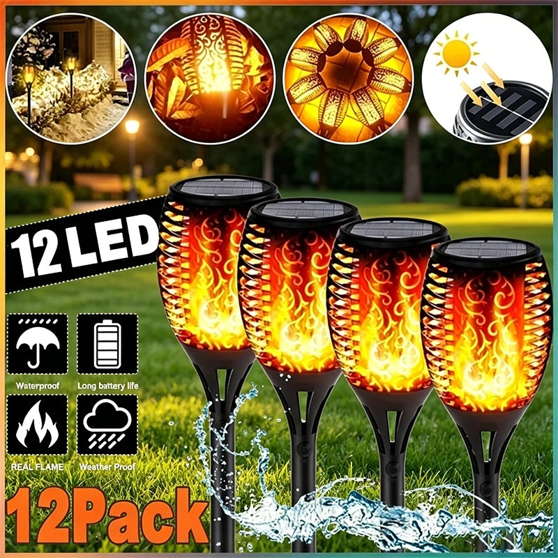 Solar Flame Torch Lights